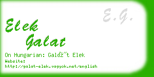 elek galat business card